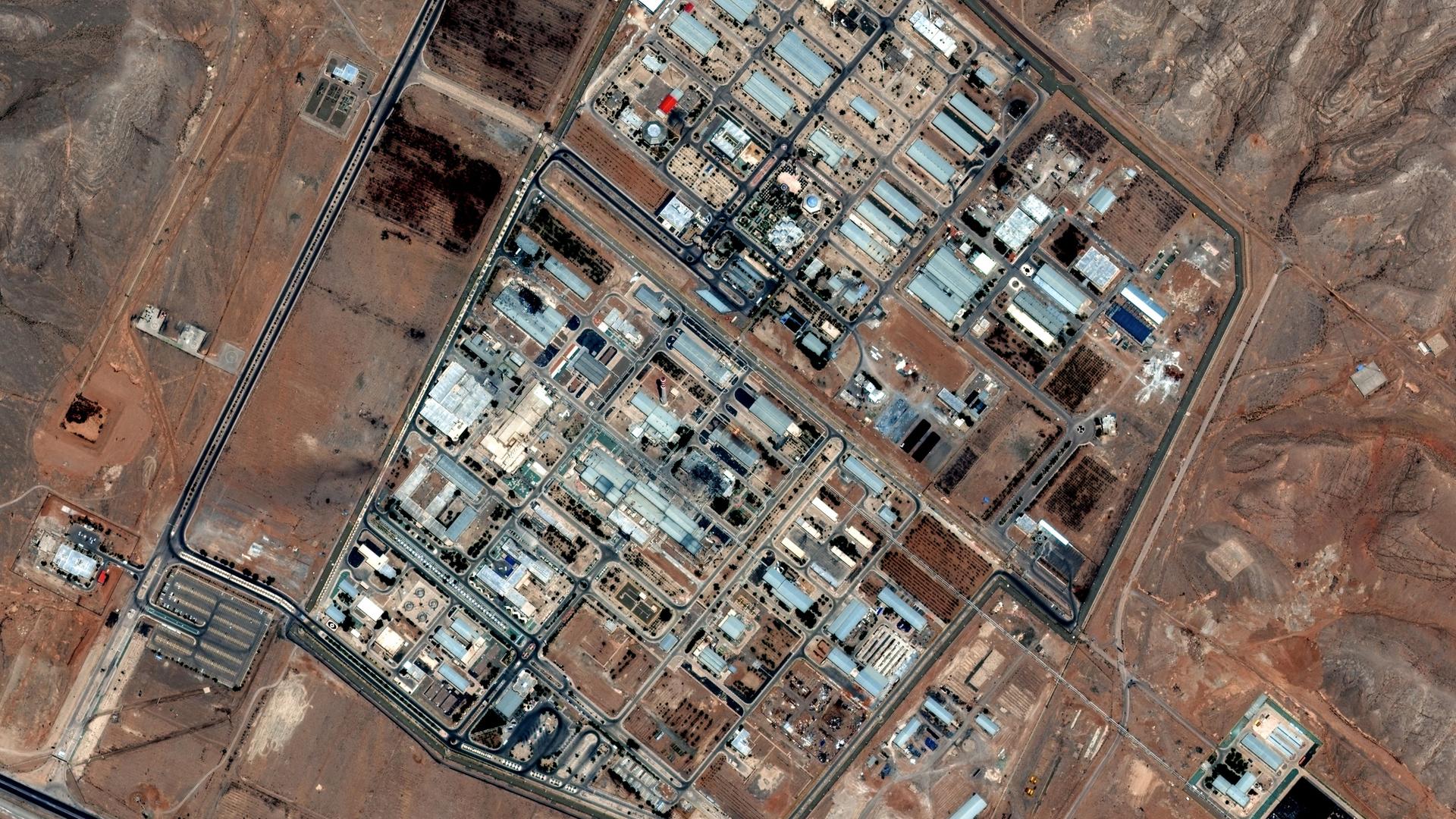 Satellitenbild der Nuklearanlage in Isfahan im Iran. Satellitenbild der Nuklearanlage in Isfahan im Iran.