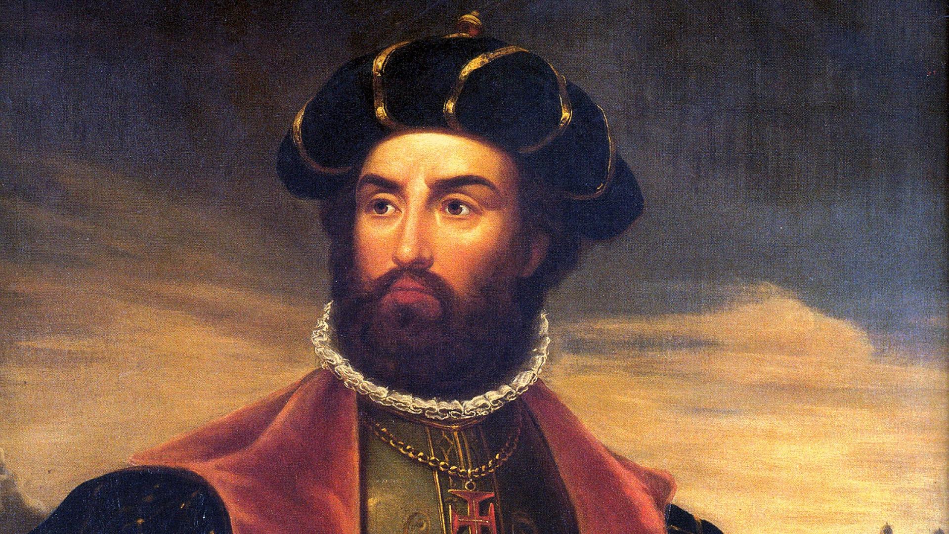 Vasco da Gama, Graf von Vidigueira (geb. 1460 oder 1469) war ein portugiesischer Entdecker und Kommandeur der Flotte, die von Europa direkt nach Indien segelte. Kurzzeitig war er 1524 Gouverneur von Portugiesisch-Indien mit dem Titel 2. Vizekönig.