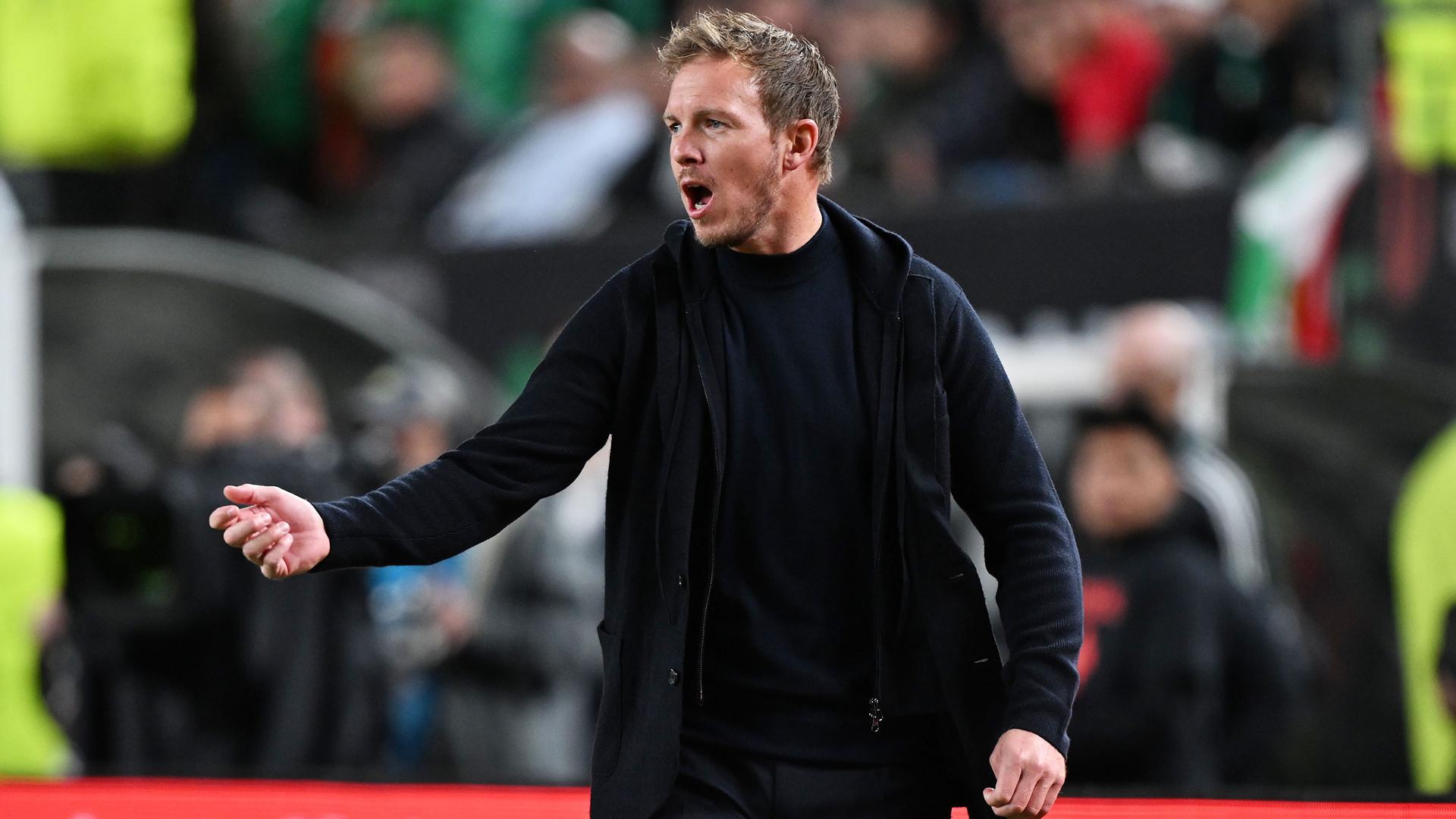 Bundestrainer Julian Nagelsmann beim Freundschaftsspiel gegen Mexiko in den USA