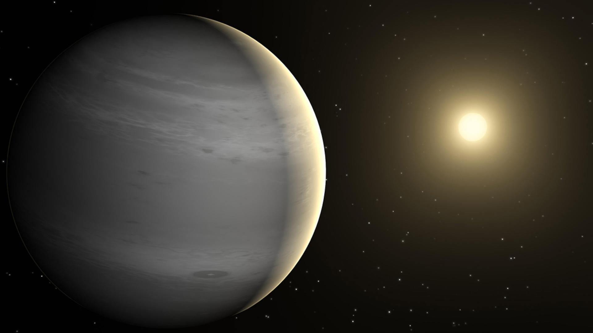 BU: Einer der in Neuseeland entdeckten Exoplaneten ist ein Gasriese und könnte in etwa so aussehen (Illustration).