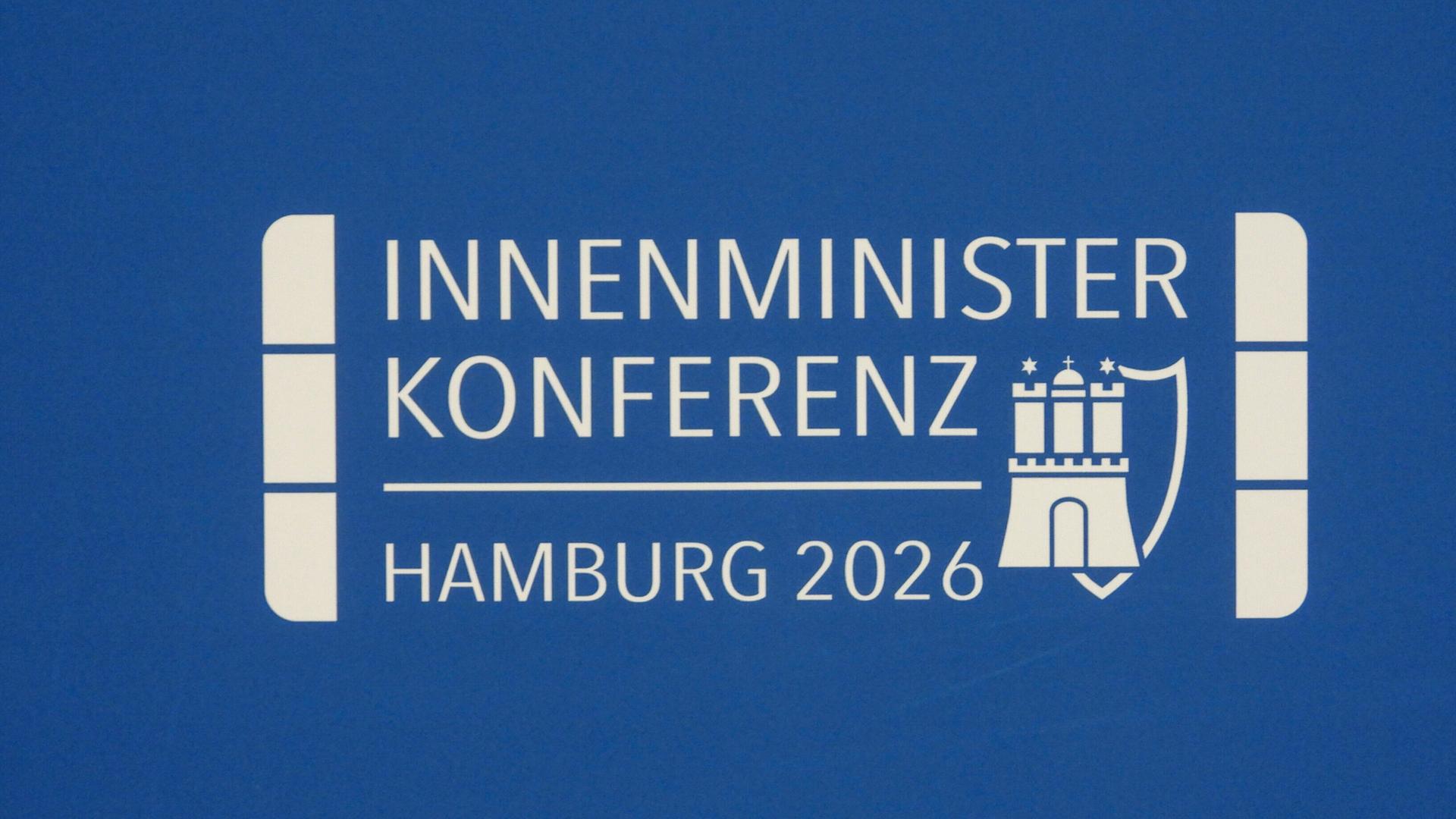 Das Logo der Innenministerkonferenz in Hamburg Das Logo der Innenministerkonferenz in Hamburg