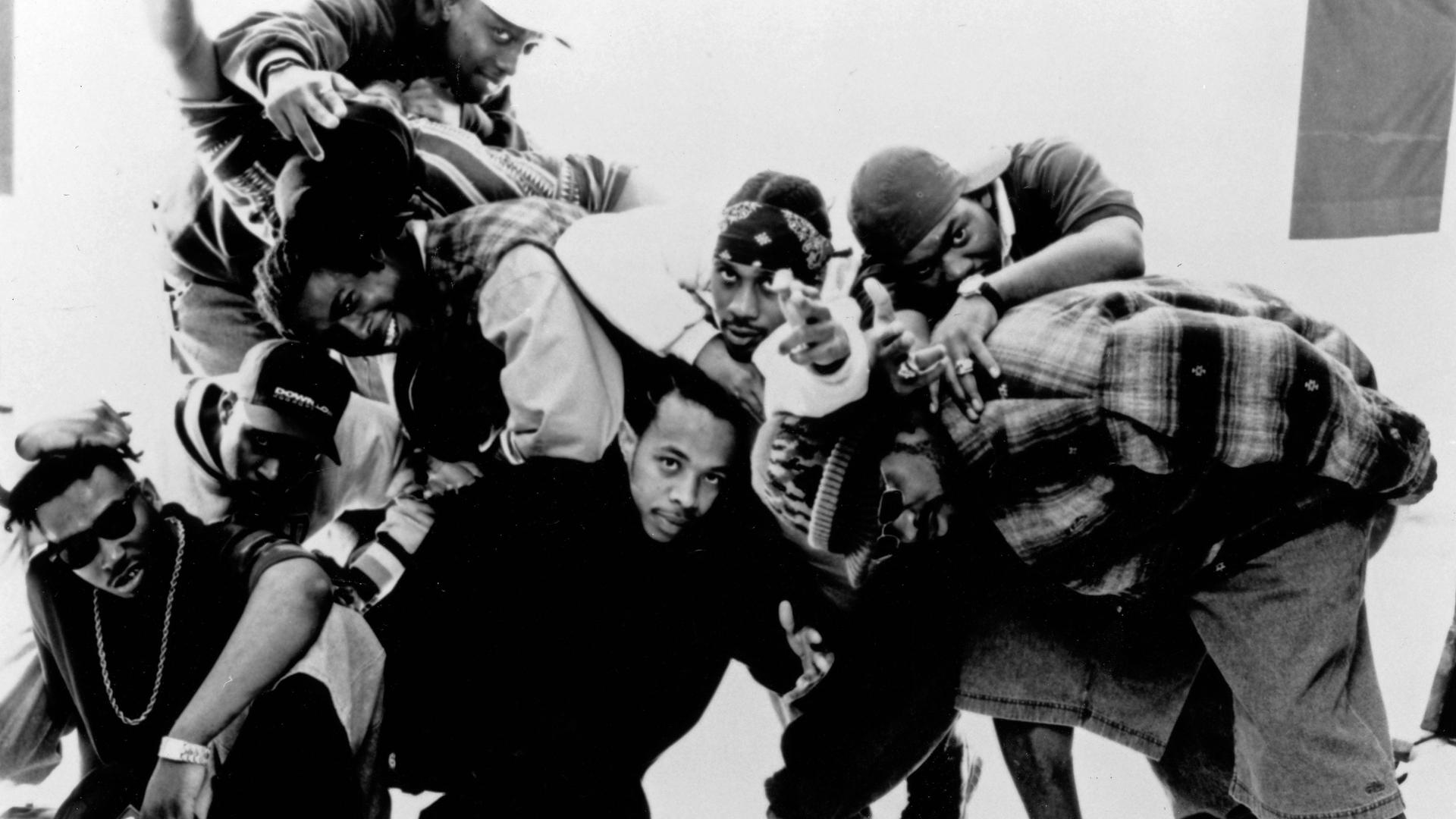 Die amerikanische Hip-Hop-Gruppe Wu-Tang Clan aus New York.