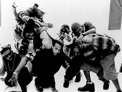 Die amerikanische Hip-Hop-Gruppe Wu-Tang Clan aus New York.