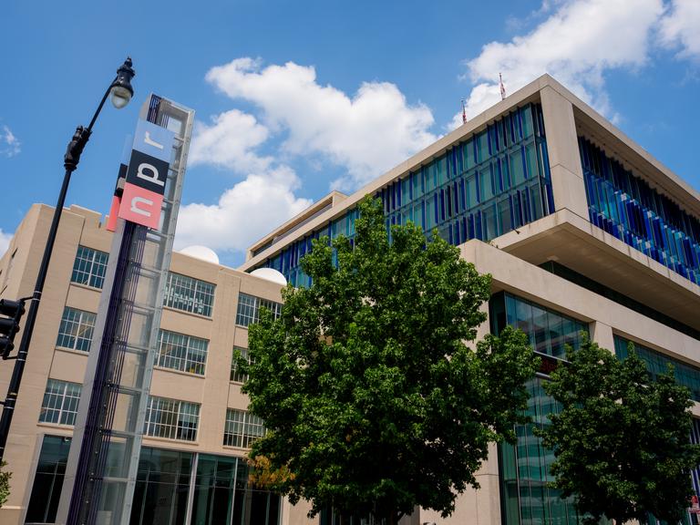 Außenansicht des Hauptsitzes von National Public Radio (NPR) in Washington