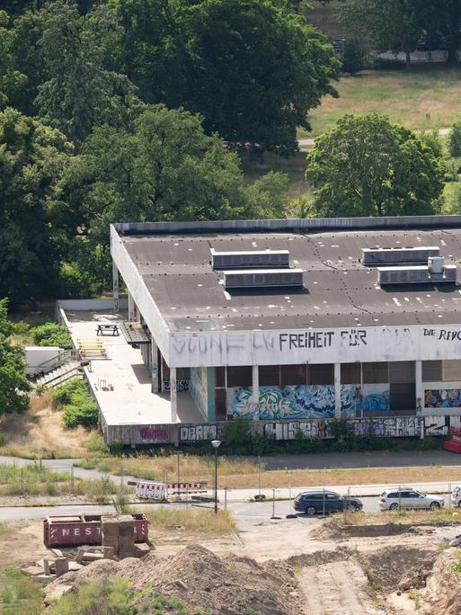 Blick auf die ehemalige Robotron Kantine.