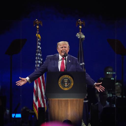 US-Präsident Donald Trump bei seiner Rede anlässlich des 250. Jahrestages der Unabhängigkeit der Vereinigten Staaten