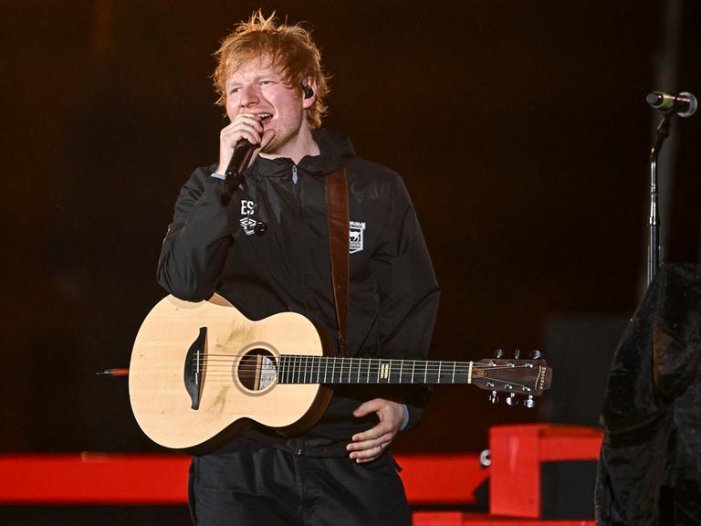 Der britische Singer-Songwriter Ed Sheeran bei einem Konzert in New York City im September 2024