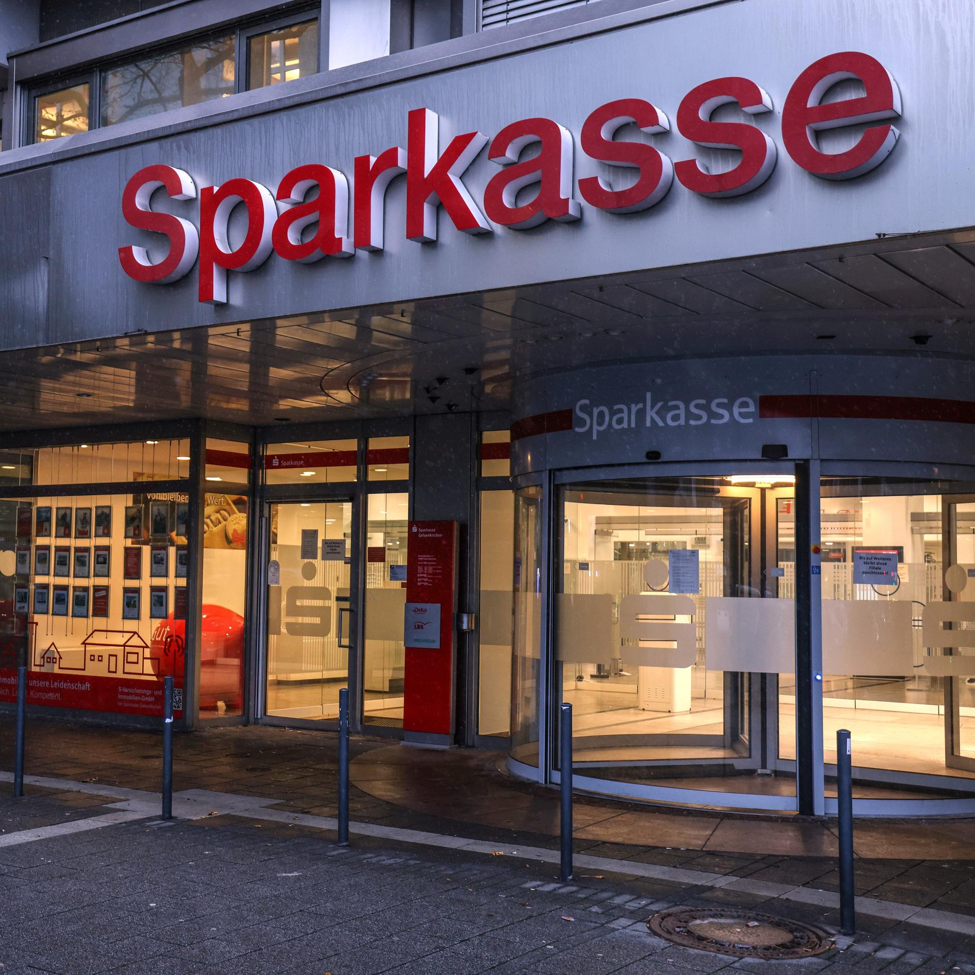 Die Filiale der Sparkasse Gelsenkirchen im Stadtteil Buer. 