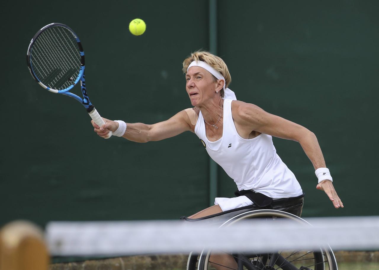 Sabine Ellerbrock 2019 in Wimbledon.