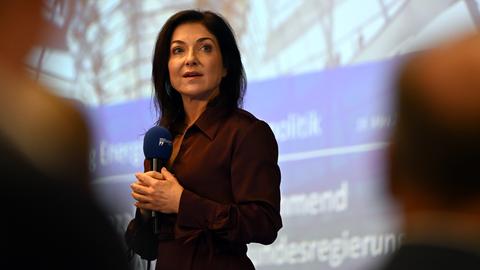 Katherina Reiche (CDU), Bundesministerin für Wirtschaft und Energie, spricht bei der Klausurtagung des CDU-Wirtschaftsrats.
