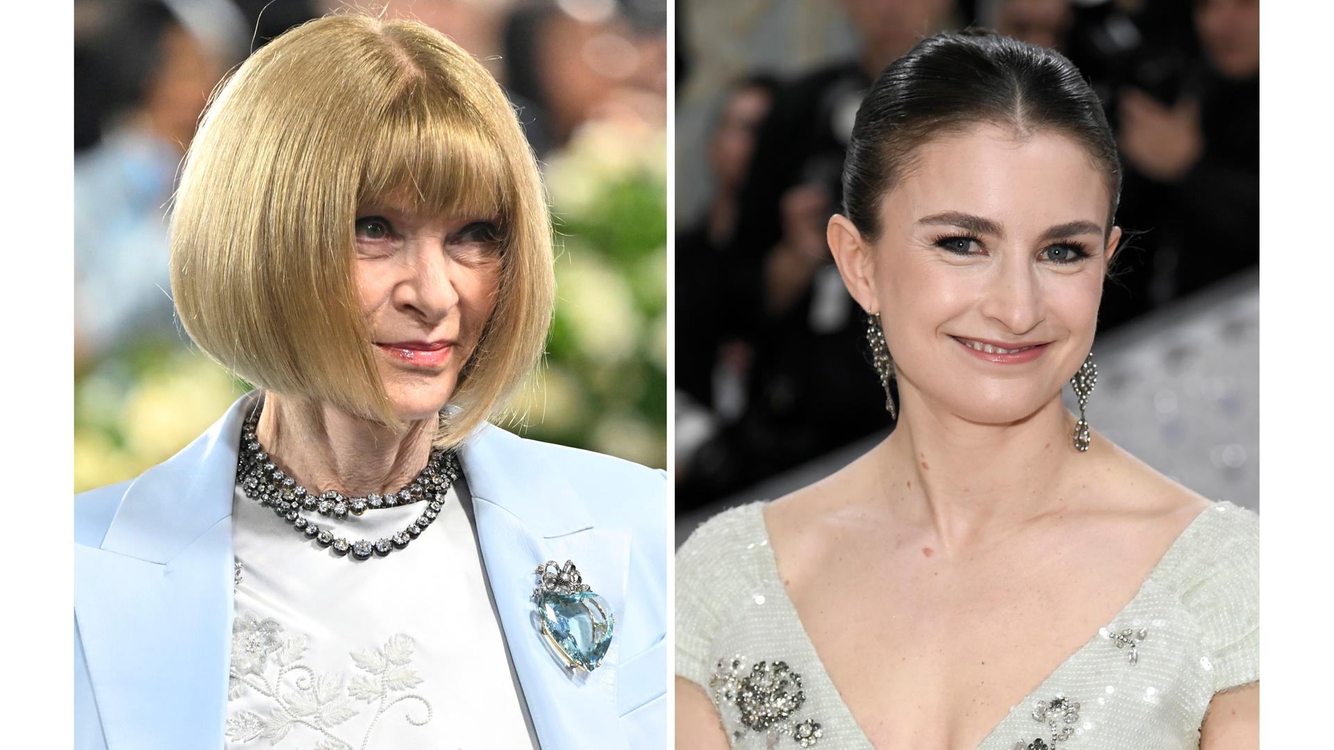 Bildkombo: links Anna Wintour, rechts Chloe Malle Bildkombo: links Anna Wintour, rechts Chloe Malle