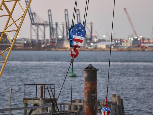 Der Industriehafen in New York