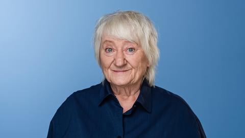 Die Schauspielerin Carmen-Maja Antoni, aufgenommen bei der MDR-Talkshow Riverboat-Aufzeichnung am 27.09.2022 in Leipzig.