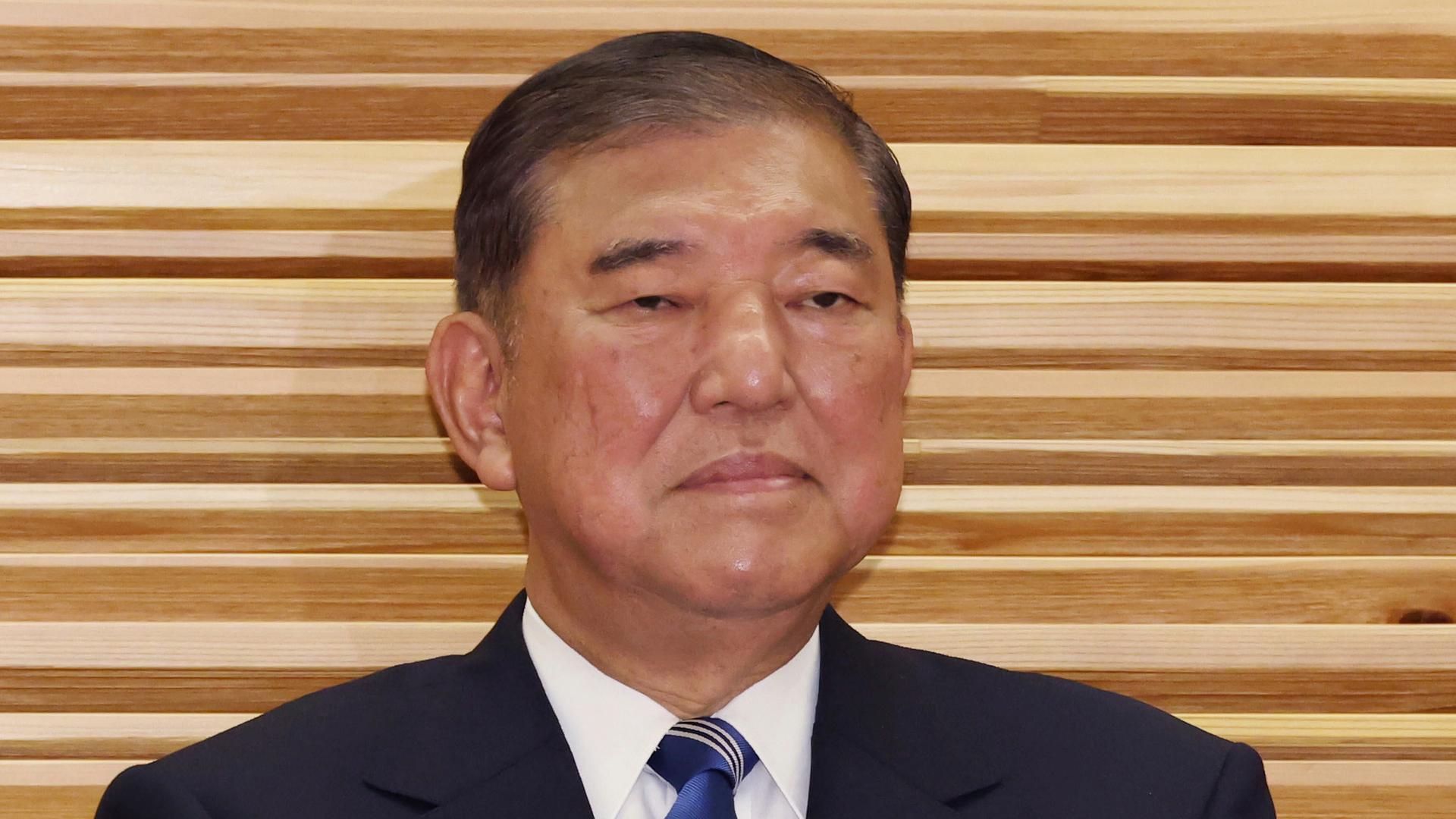 Japans Ministerpräsident Shigeru Ishiba im Porträt. 
