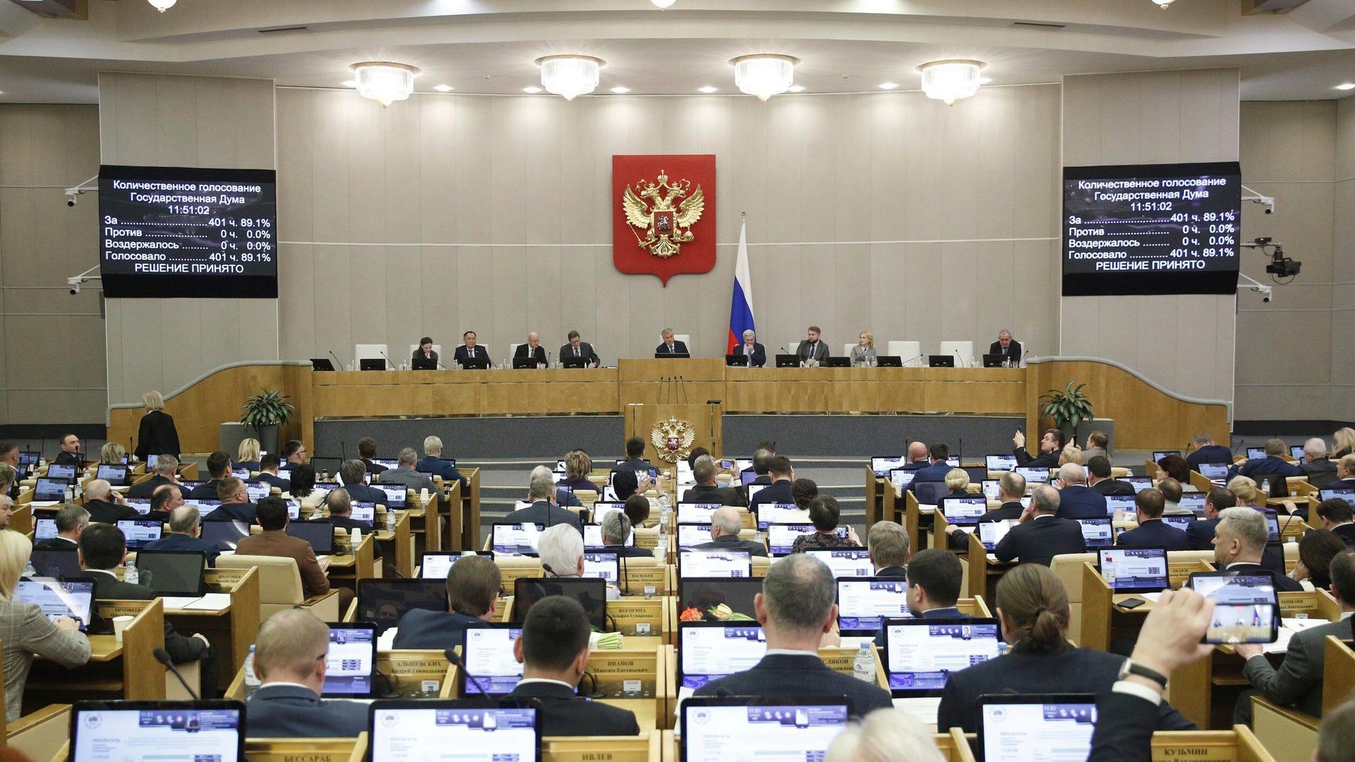 Duma, das russische Parlament, Innenansicht