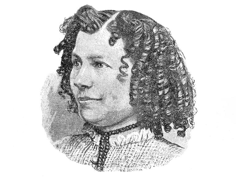 Schwarz-Weiß-Zeichnung von Eugenie John