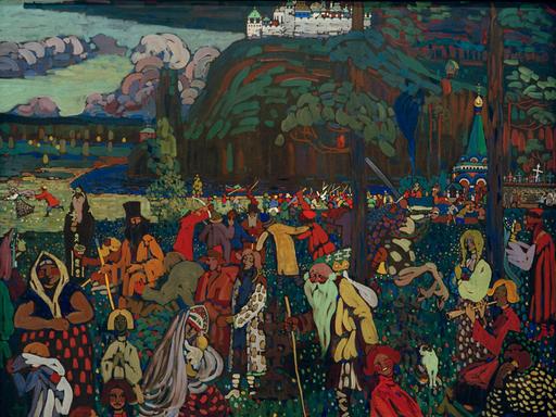 Gemälde von Wassily Kandinsky mit dem Titel "Das bunte Leben" von 1907. Gemälde von Wassily Kandinsky mit dem Titel "Das bunte Leben" von 1907.
