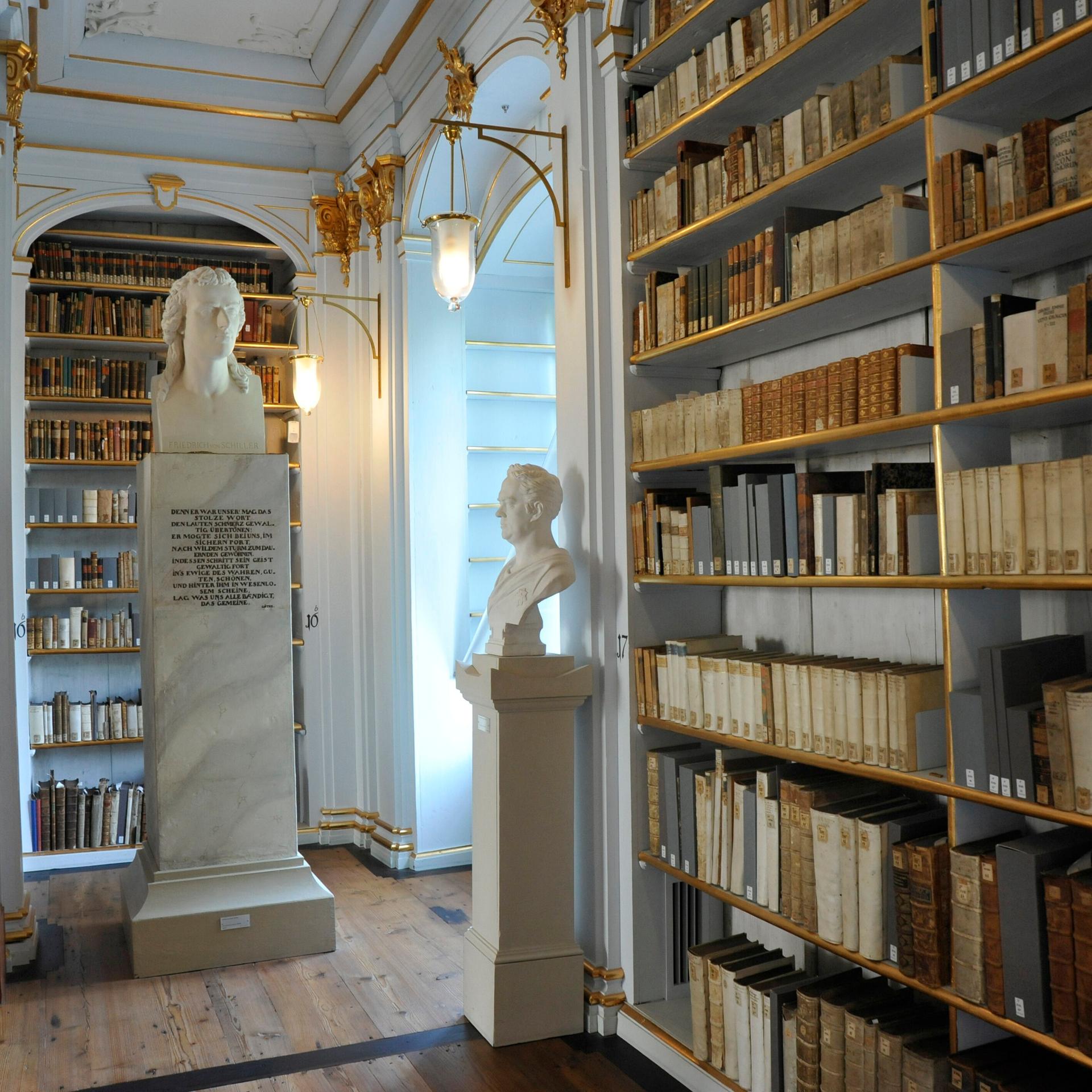 Der Rokokosaal der Bibliothek der deutschen Klassik in Weimar. Der Rokokosaal der Bibliothek der deutschen Klassik in Weimar.