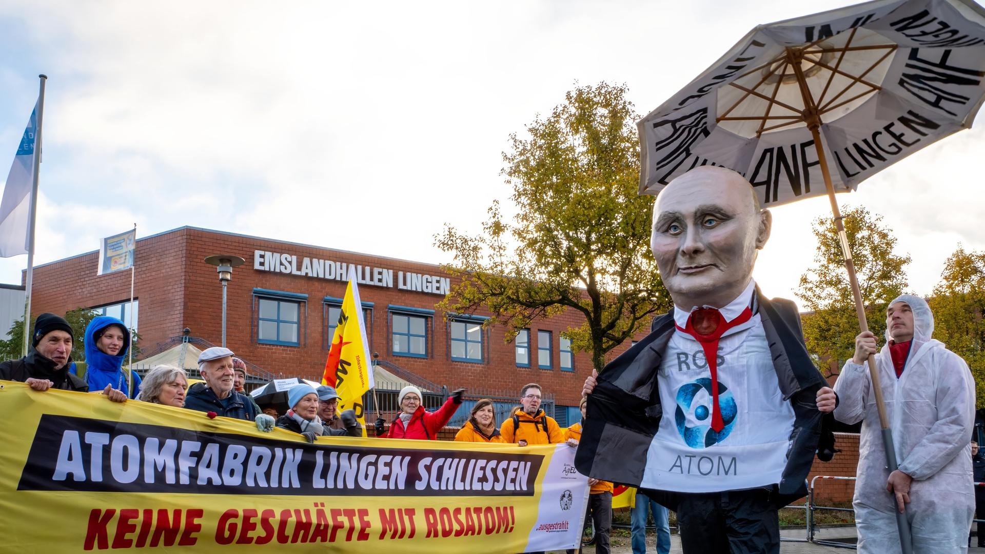 Protest gegen russische Atom-Geschäfte Protest gegen russische Atom-Geschäfte