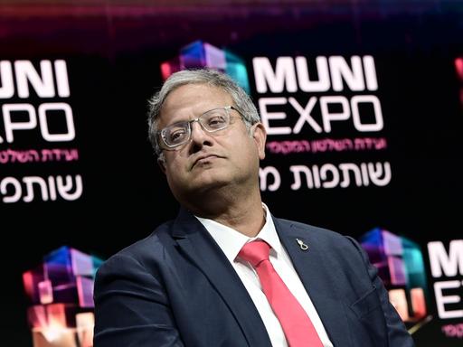 Israels Sicherheitsminister Itamar Ben-Gvir während eines öffentlichen Auftritts.