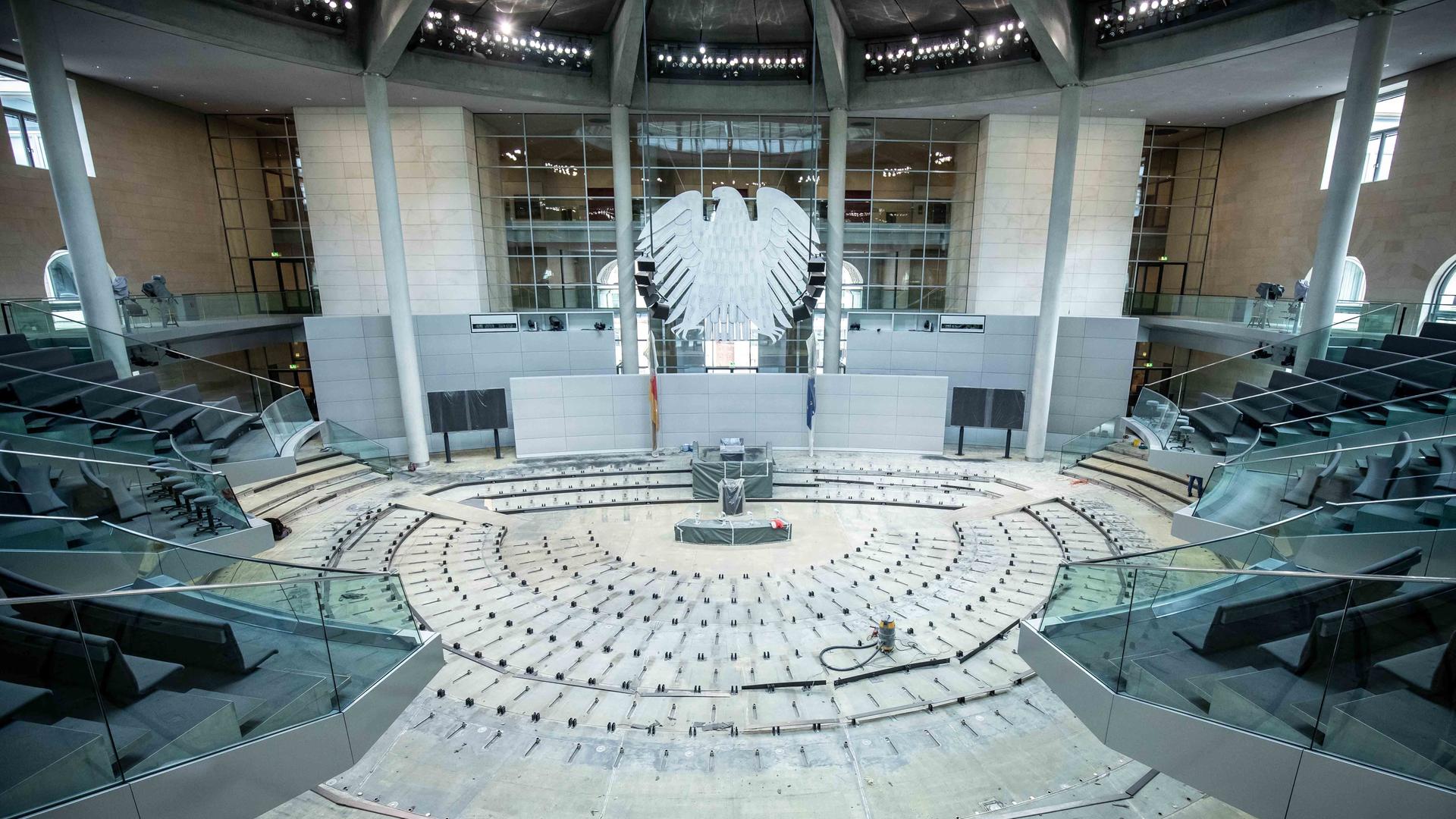 Der Plenarsaal im Deutschen Bundestag.