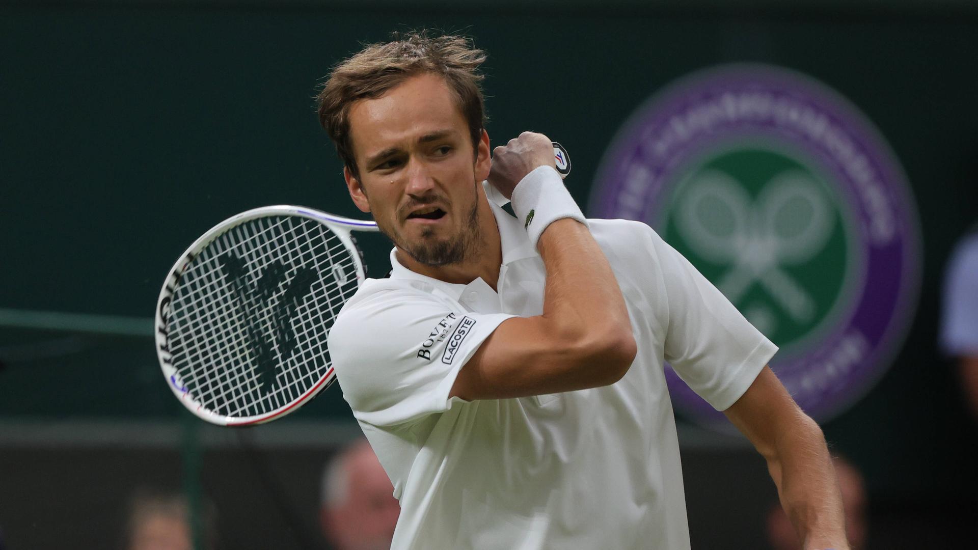Der Russe Daniil Medvedev beim Tennis-Turnier in Wimbledon im Jahr 2021.