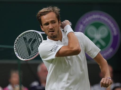 Der Russe Daniil Medvedev beim Tennis-Turnier in Wimbledon im Jahr 2021.