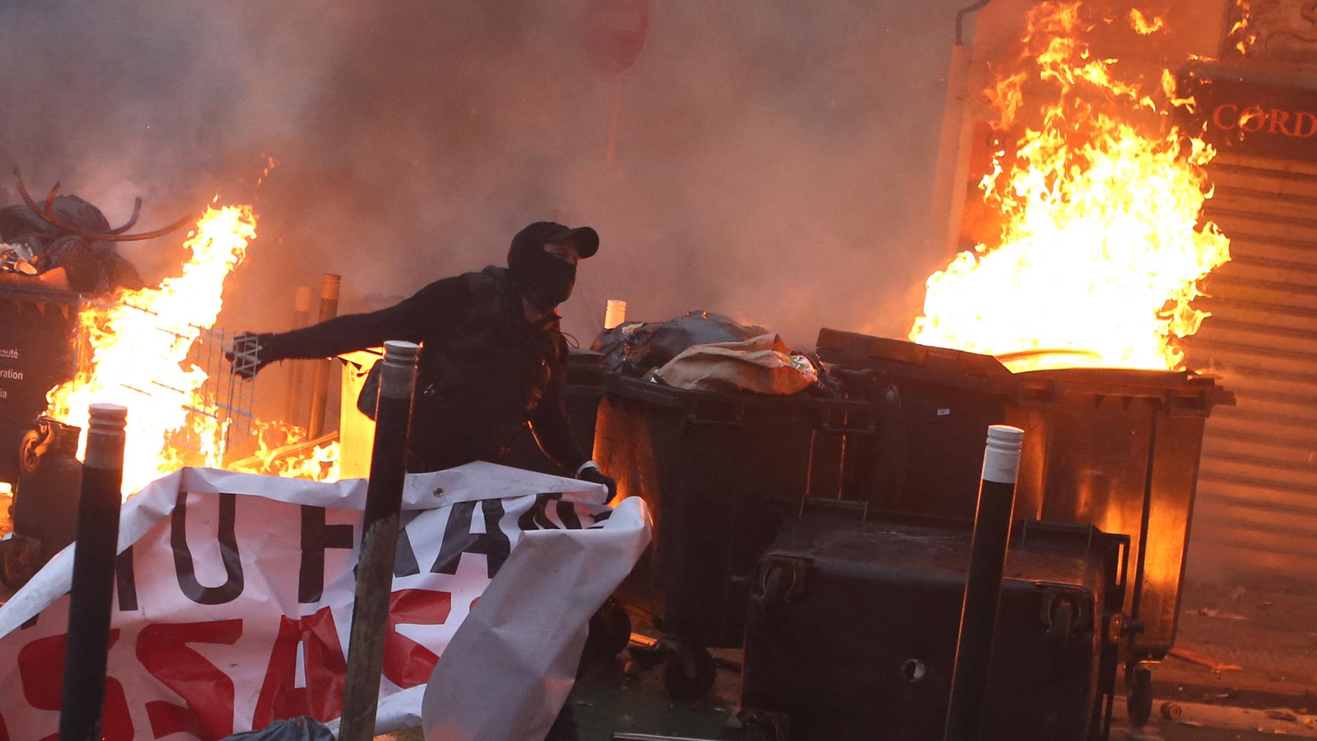 Ausschreitungen bei einer nationalistischen Demonstration in Bastia/Korsika