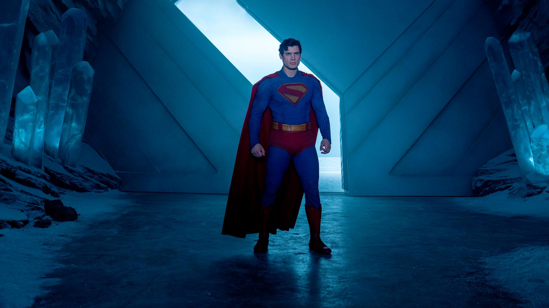 David Corenswet als Superman in der Festung der Einsamkeit (aus dem Film "Superman")