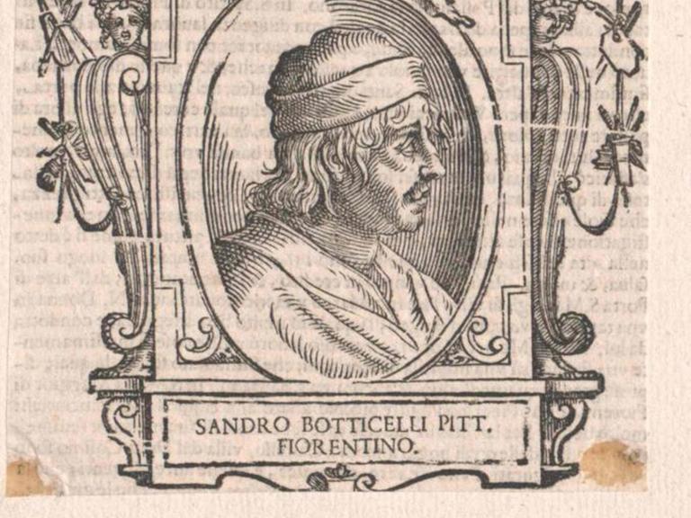 Der Renaissance-Künstler Sandro Botticelli auf einem Bild von ca. 1900.