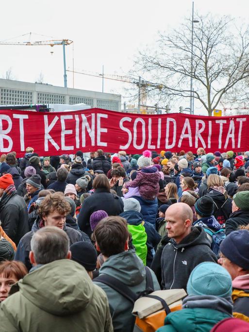 Demonstration gegen Rechts am 1. Februar 2025 in Leipzig.