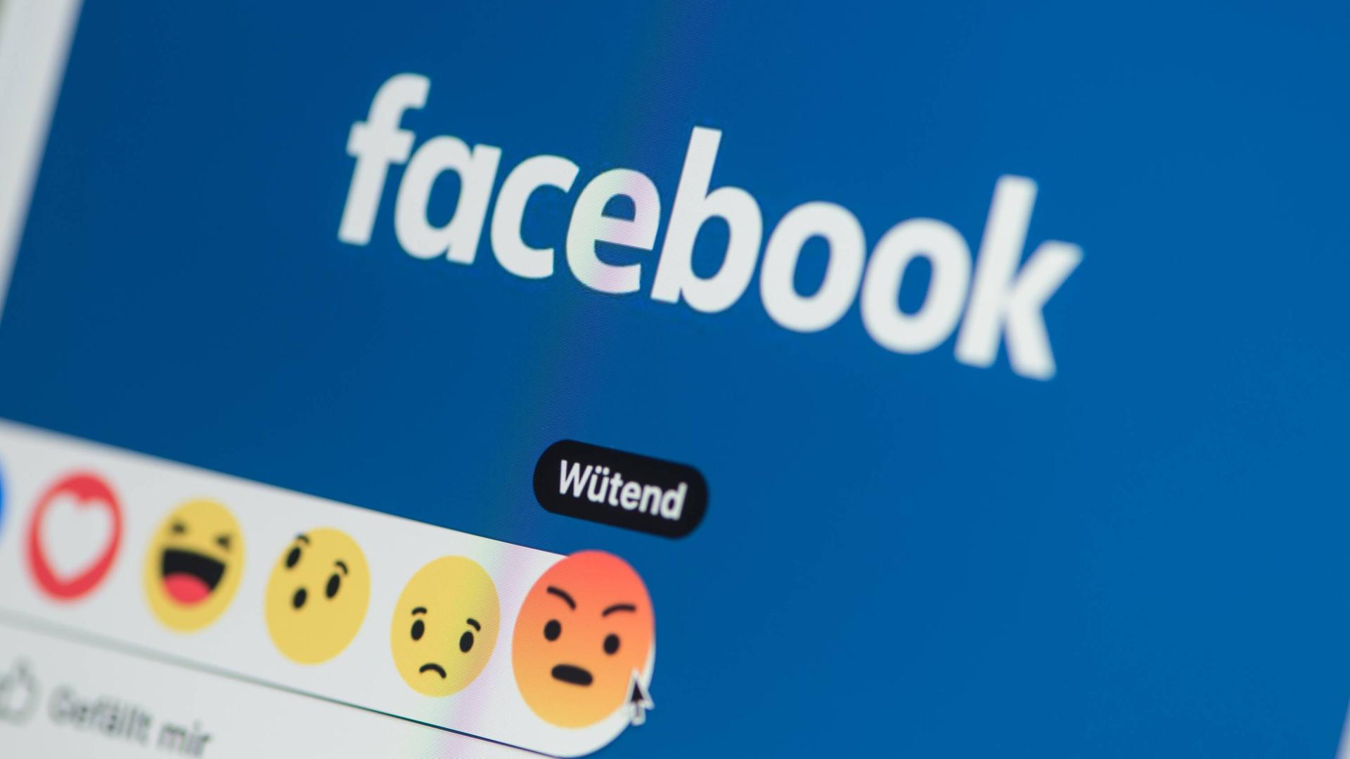 Das wütende Emoji bei Facebook