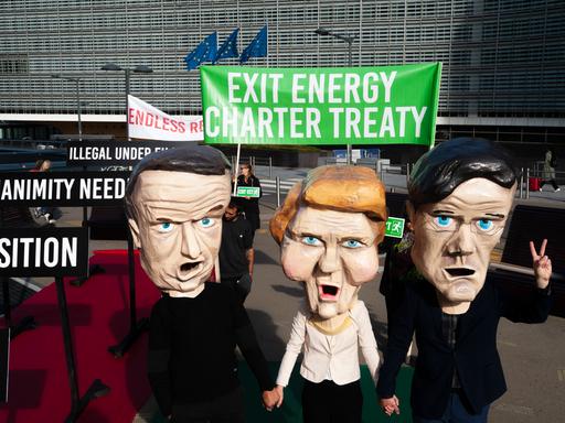 Demo gegen das Investitionsschutzabkommen ECT in Brüssel