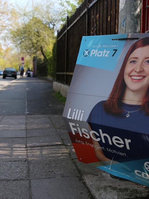 Lilli Fischer auf einem Wahlplakat der CDU
