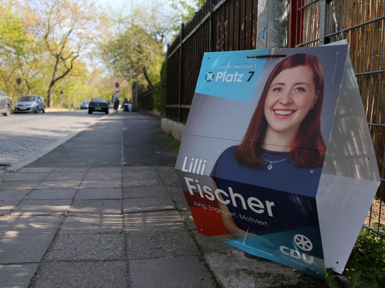 Lilli Fischer auf einem Wahlplakat der CDU