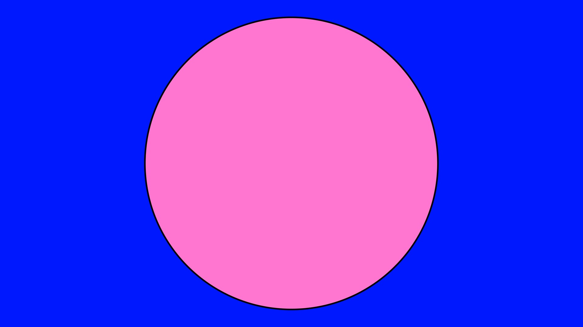 Die Grafik zeigt einen pinken Vollmond auf einem blauen Rechteck.