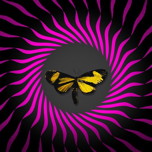 Schmetterlingseffekt - das Logo des Deutschlandfunk-Podcasts zeigt einen gezeichneten Schmetterling in einem Kreis, der einer Sonne ähnelt