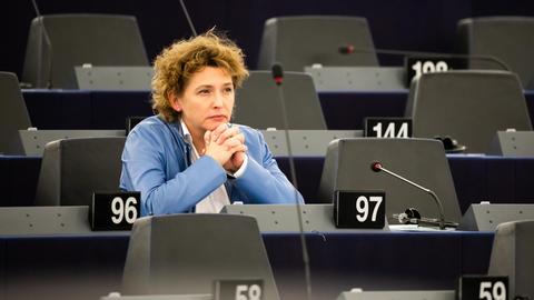 Nicola Beer (FDP), EU-Parlamentsvize, während einer Plenarsitzung des Europäisches Parlaments