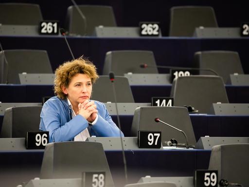 Nicola Beer (FDP), EU-Parlamentsvize, während einer Plenarsitzung des Europäisches Parlaments