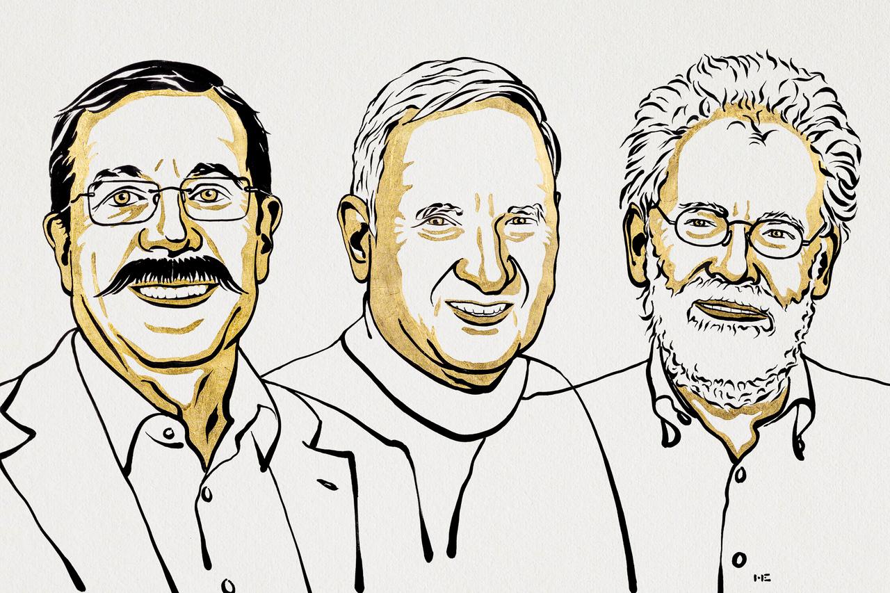 Die Preisträger des Physik-Nobelpreises 2022: Alain Aspect, John F. Clauser und Anton Zeilinger.