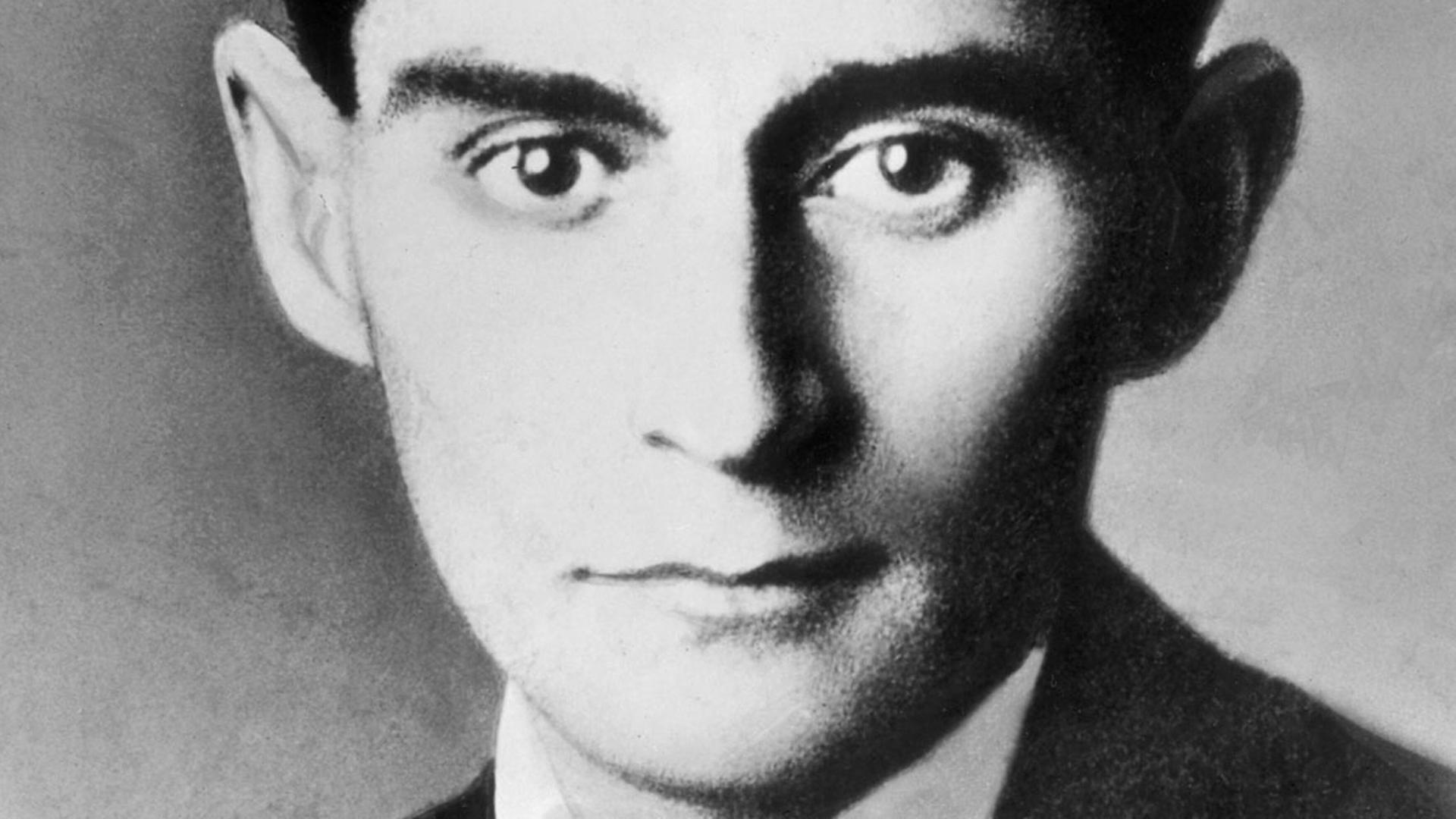 Historisches Porträt des jungen Schriftstellers Franz Kafka (1883 - 1924) 