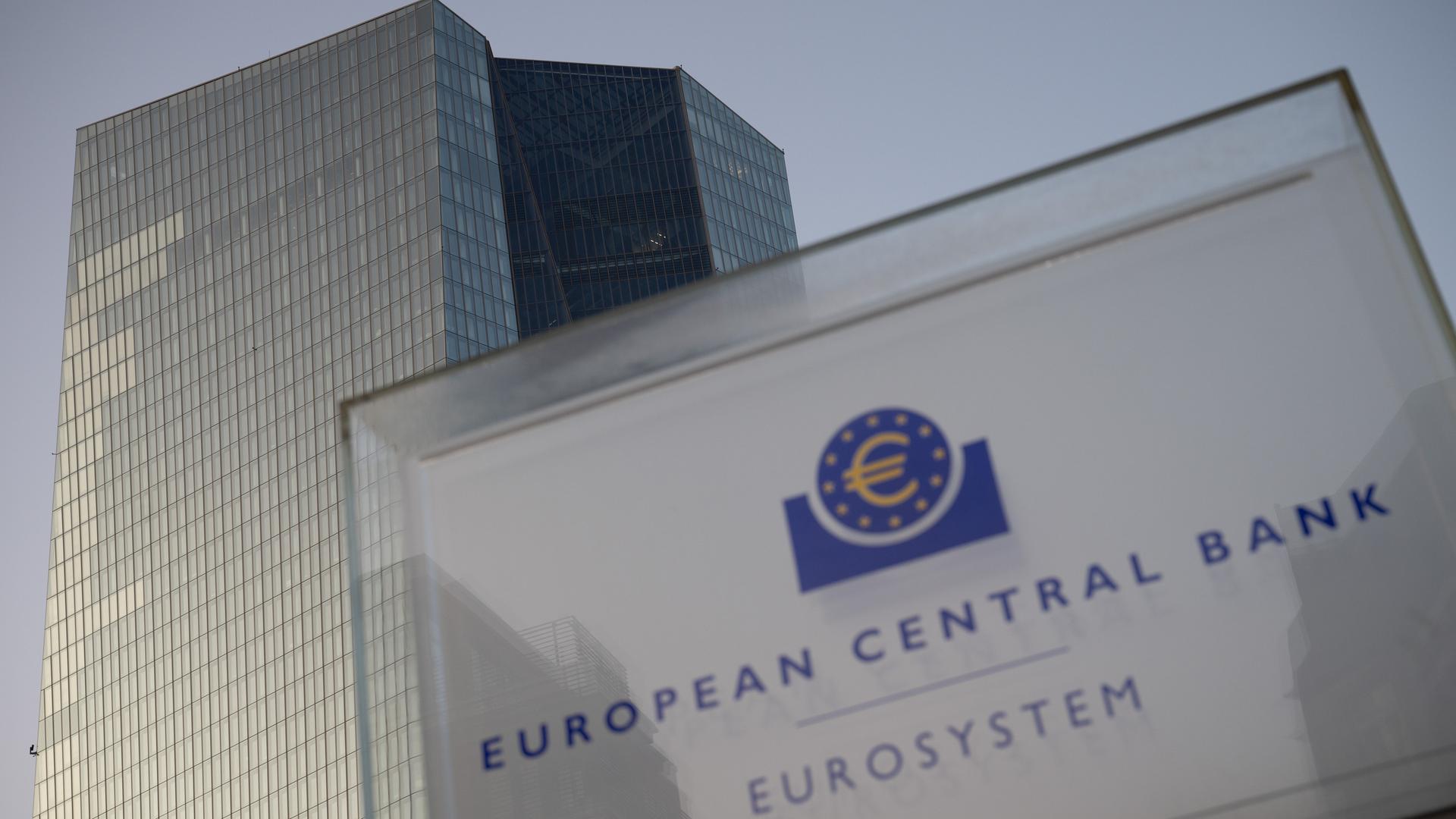Das Gebäude der Europäischen Zentralbank in Frankfurt am Main.