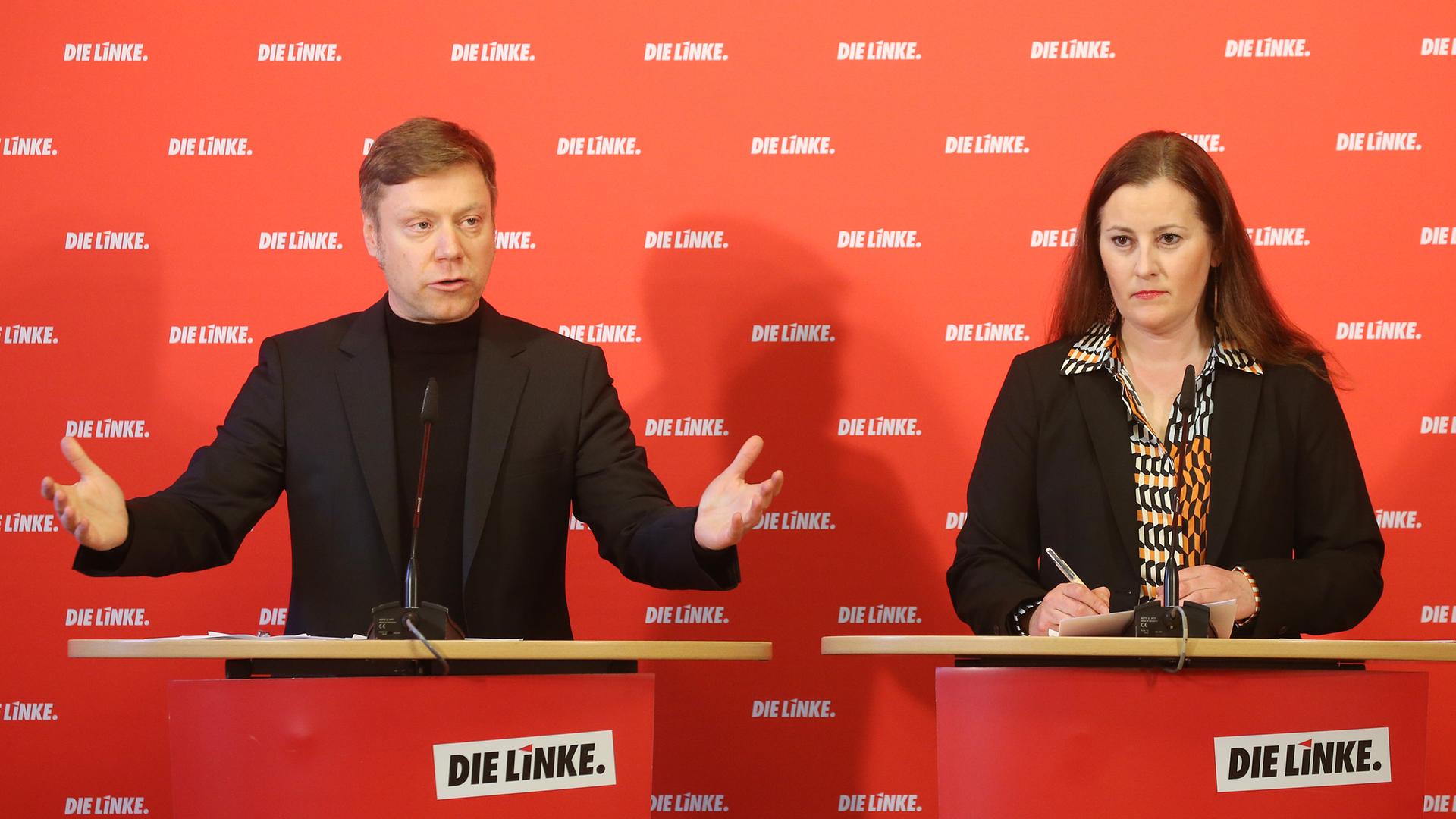 Die Vorsitzenden der Linken, Janine Wissler und Martin Schirdewan.