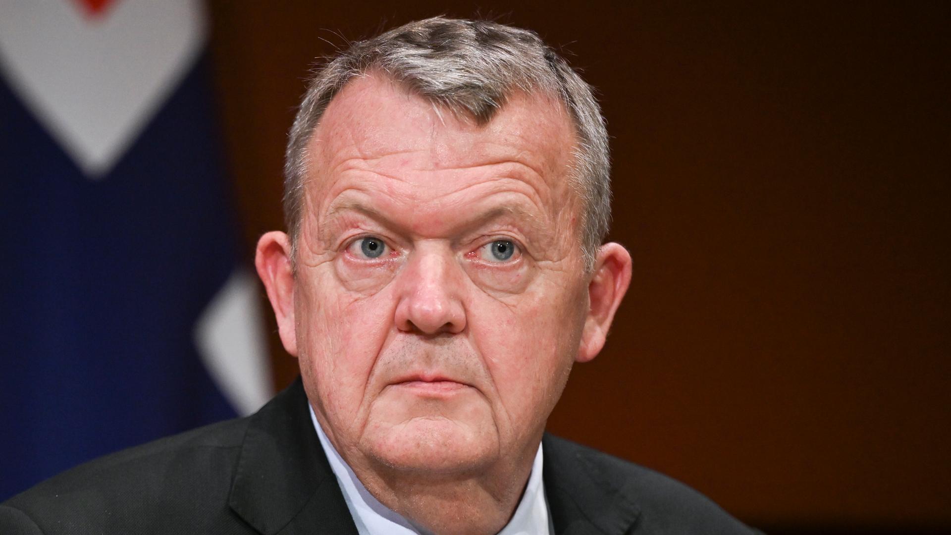 Lars Lokke Rasmussen, Außenminister von Dänemark, schaut in die Kamera. 