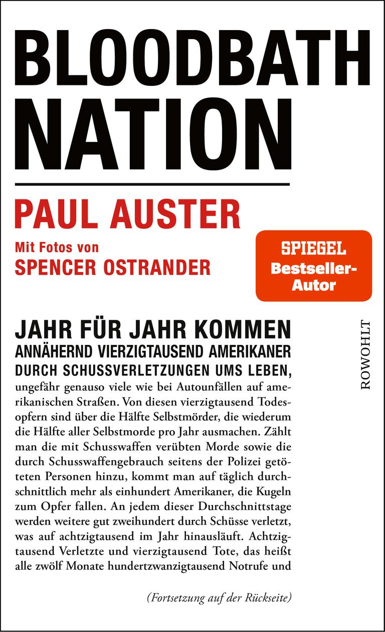 Das Cover des Buches "Bloodbath Nation" von Paul Auster,
