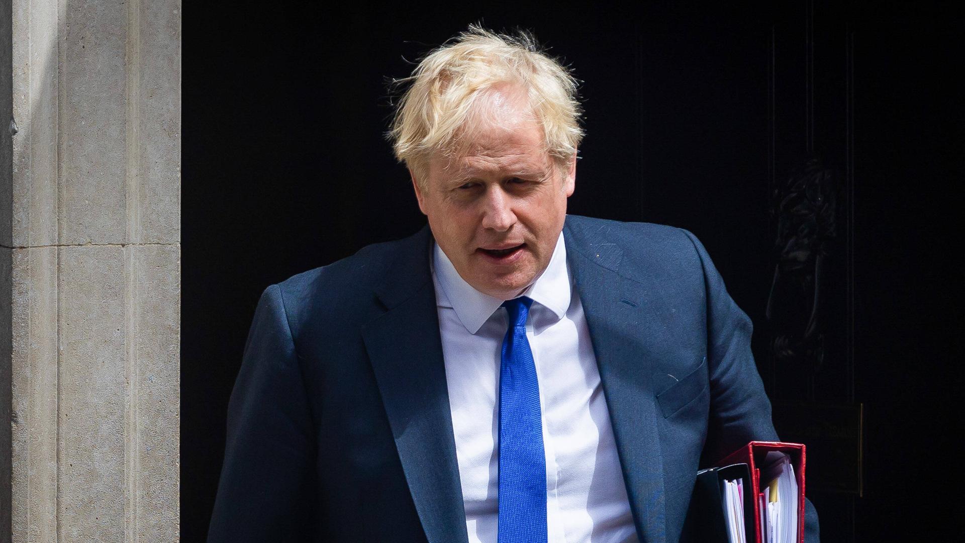 Der britische Premierminister Boris Johnson. Der britische Premierminister Boris Johnson. Medien melden seinen bevorstehenden Rücktritt 