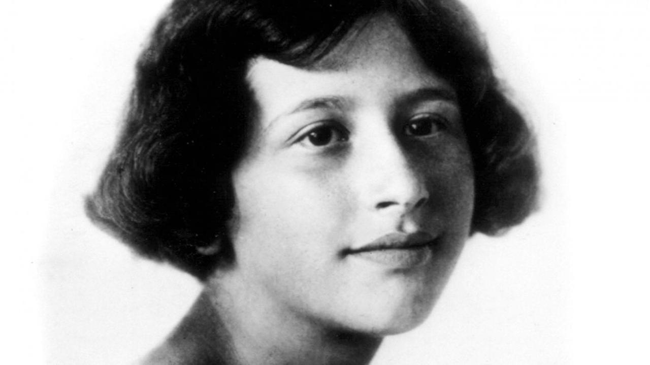 Die französische Philosophin Simone Weil (1909-1943) in jungen Jahren.