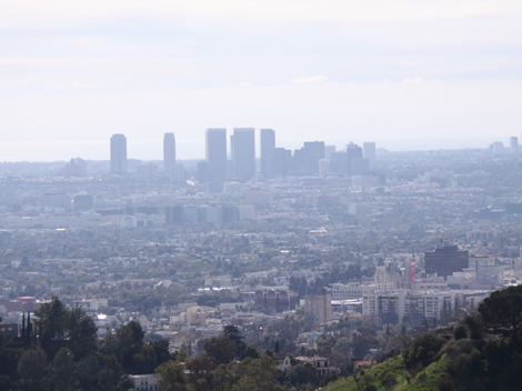 Downtown Los Angeles vom Griffith Observatorium gesehen.