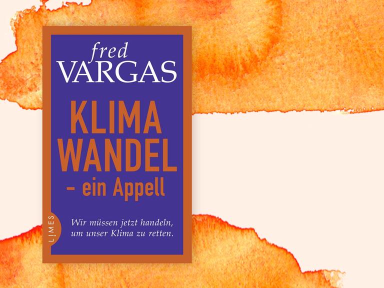 Das Cover des Buches "Klimawandel" auf orangefarbenem Pastell-Hintergrund.