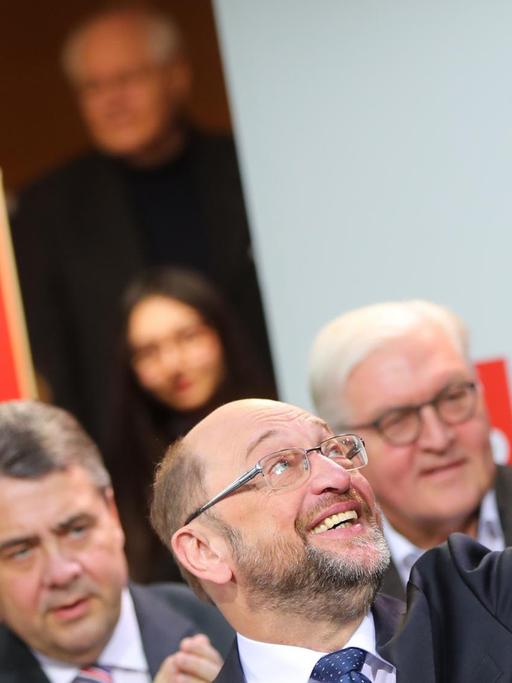 SPD-Kanzlerkandidat Martin Schulz kommt zu einer Pressekonferenz am 29.01.2017 in der SPD-Parteizentrale in Berlin.